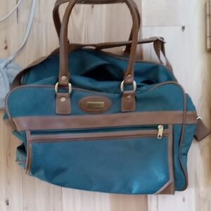 Stylish Teal and Brown Men's Bag